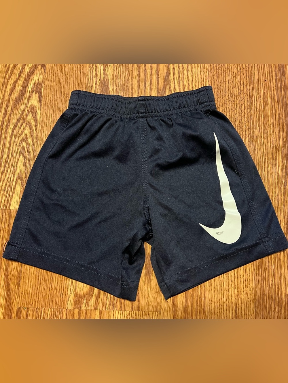 Nike Kids Black Shorts with White Swoosh size 4/xs